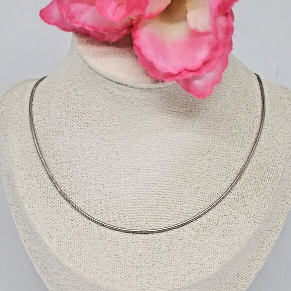 Unbranded Jewelry - 925 Sterling Silver 1mm Snake Chain Necklace 18"